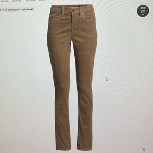 Lands’ End Women's Mid Rise Straight Leg Corduroy Pants